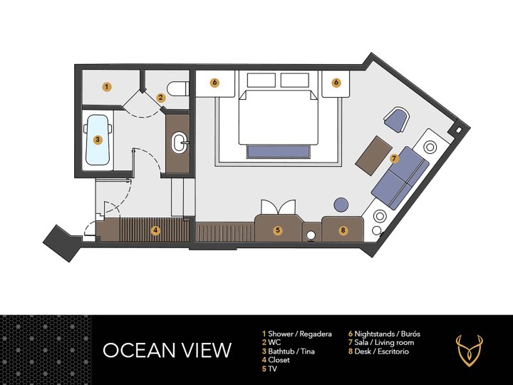 Ocean View room map