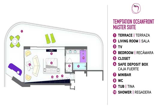 Temptation Master Suite map